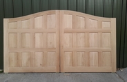 Solid oak gates with panels