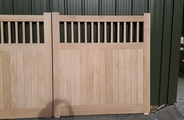 Solid oak gates with tongue and groove boards